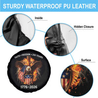 Faith Freedom 250 Years Spare Tire Cover Christian USA Independence 1776 2026 Bald Eagle