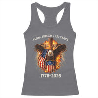 Faith Freedom 250 Years Racerback Tank Top Christian USA Independence 1776 2026 Bald Eagle
