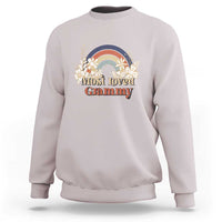 Grandma Sweatshirt Most Loved Grammy Retro Groovy - Wonder Print Shop