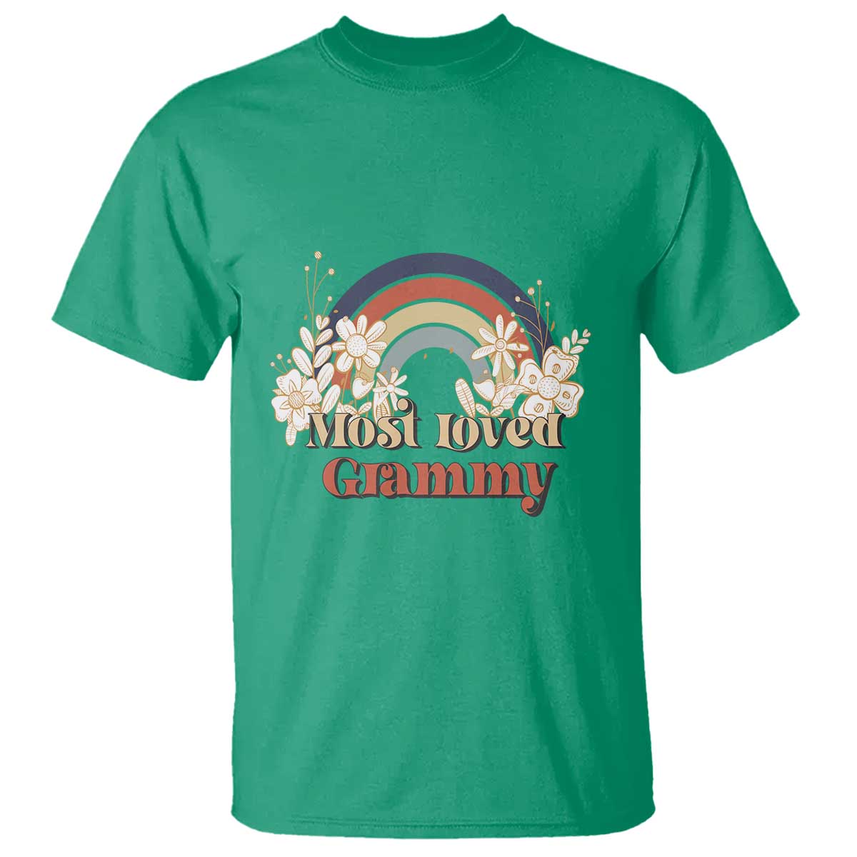 Grandma T Shirt Most Loved Grammy Retro Groovy - Wonder Print Shop