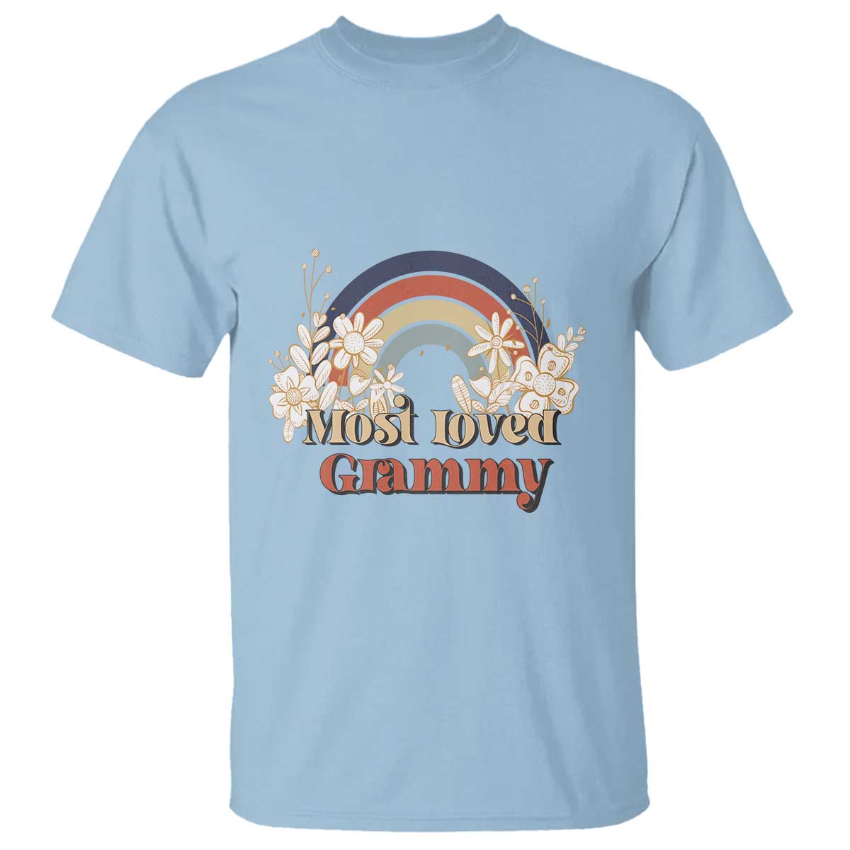 Grandma T Shirt Most Loved Grammy Retro Groovy - Wonder Print Shop