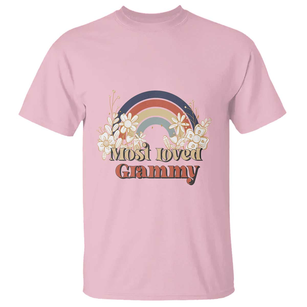 Grandma T Shirt Most Loved Grammy Retro Groovy - Wonder Print Shop