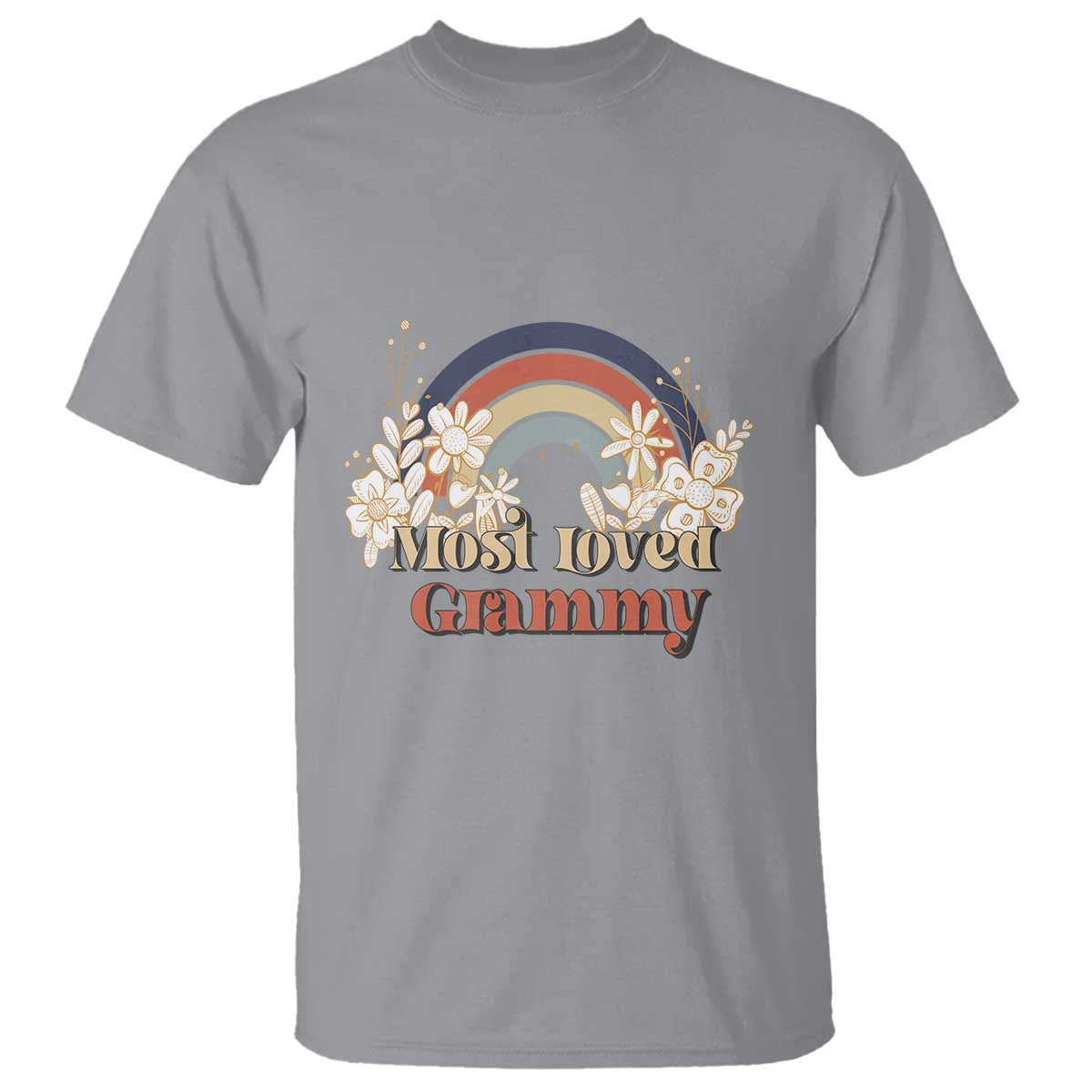 Grandma T Shirt Most Loved Grammy Retro Groovy - Wonder Print Shop