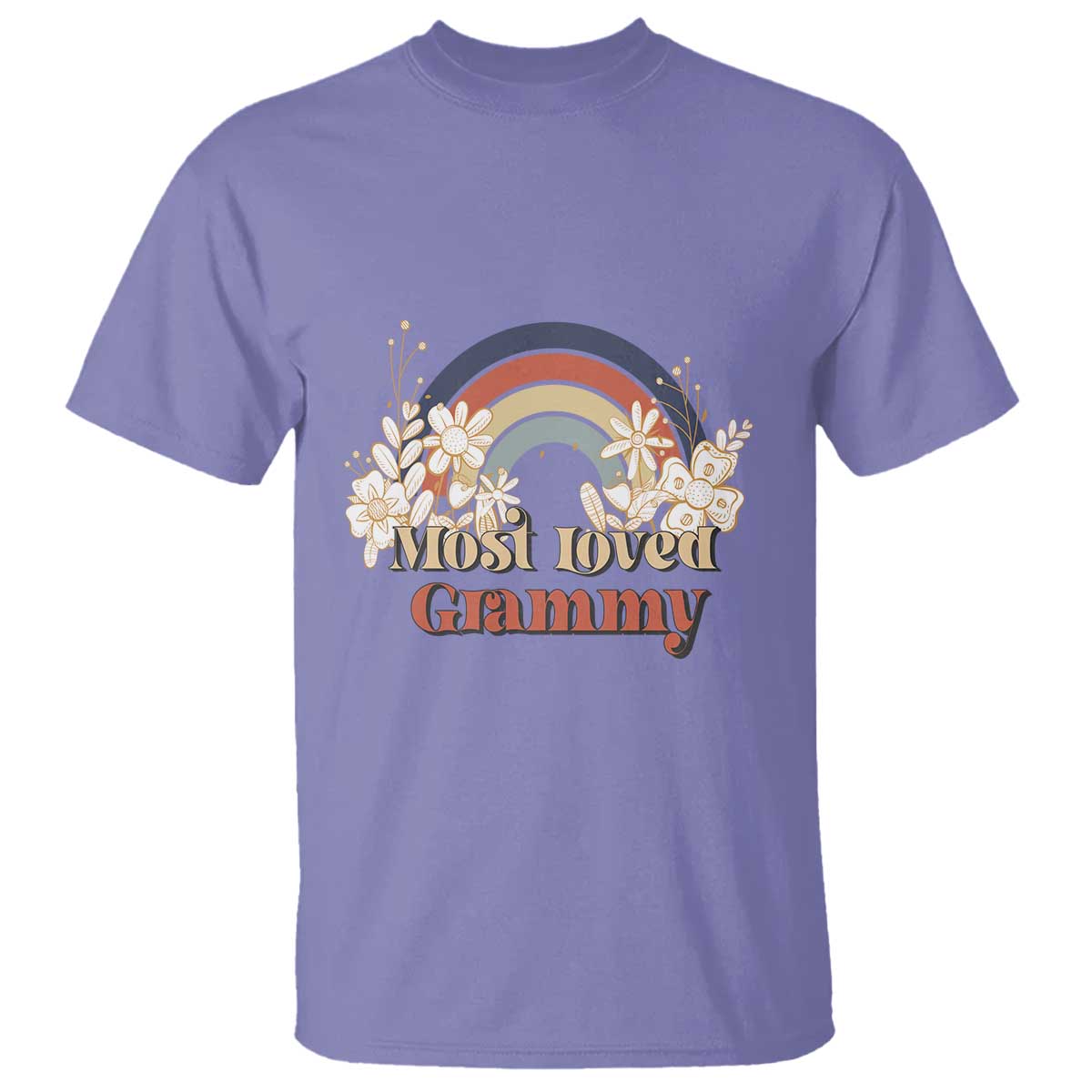 Grandma T Shirt Most Loved Grammy Retro Groovy - Wonder Print Shop