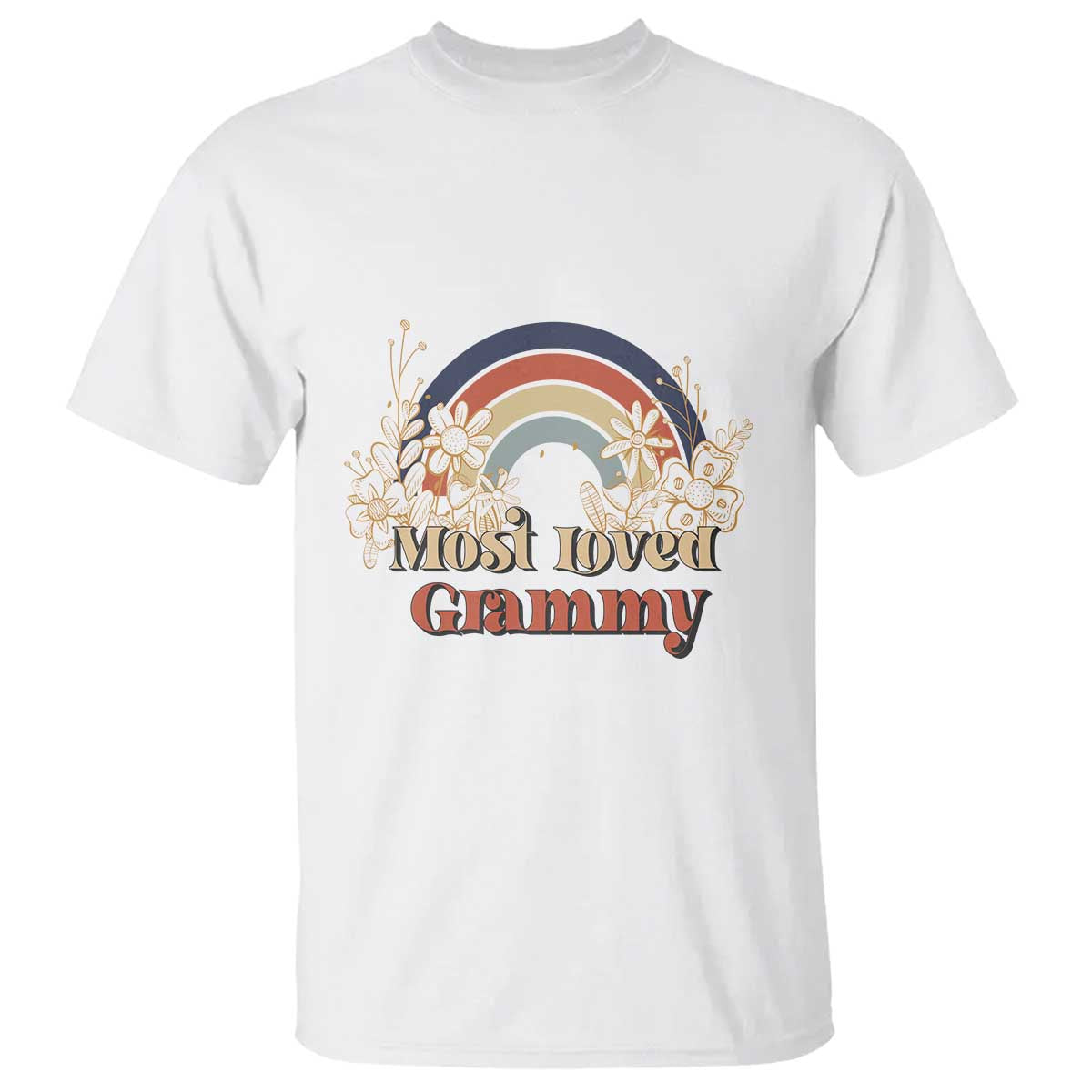 Grandma T Shirt Most Loved Grammy Retro Groovy - Wonder Print Shop