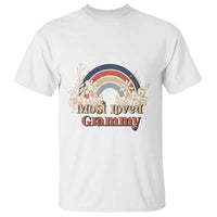 Grandma T Shirt Most Loved Grammy Retro Groovy - Wonder Print Shop