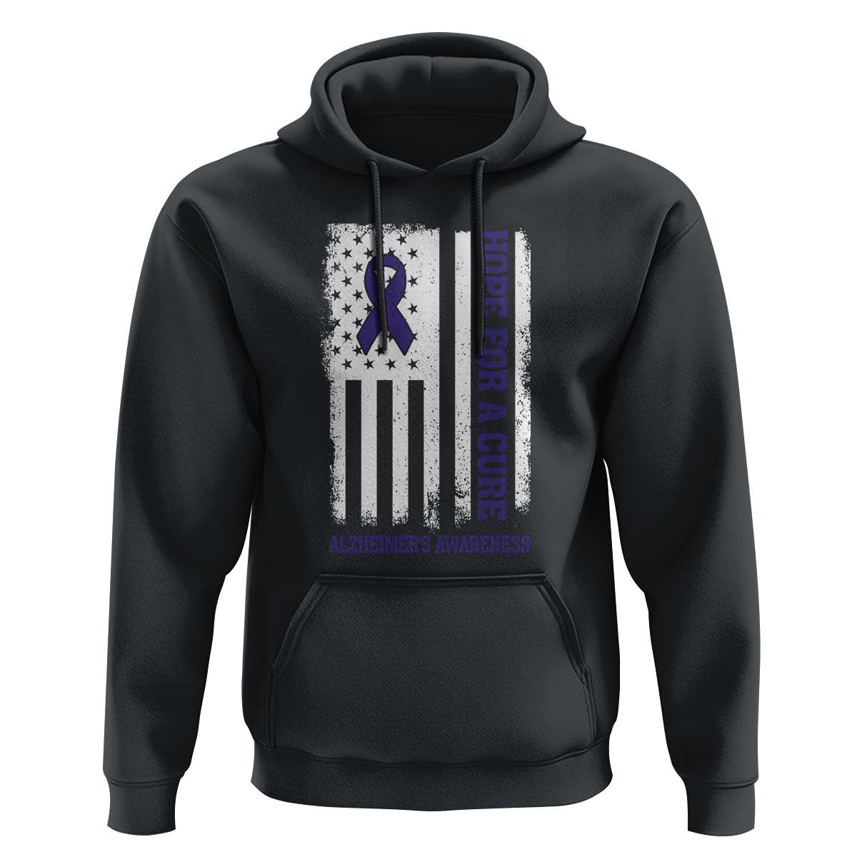 Alzheimer's Awareness Hoodie Hope For A Cure Alzheimer's Supporter - Wonder Print Shop
