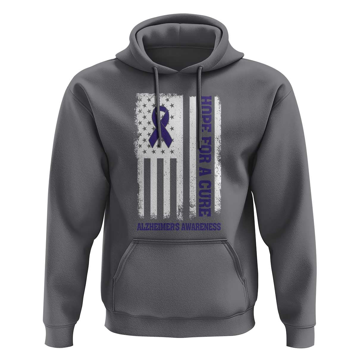 Alzheimer's Awareness Hoodie Hope For A Cure Alzheimer's Supporter - Wonder Print Shop