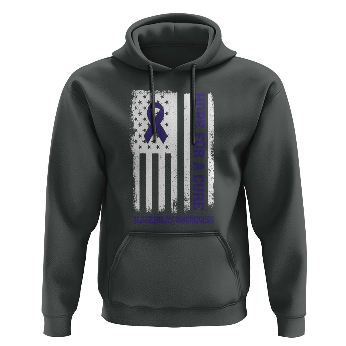 Alzheimer's Awareness Hoodie Hope For A Cure Alzheimer's Supporter - Wonder Print Shop