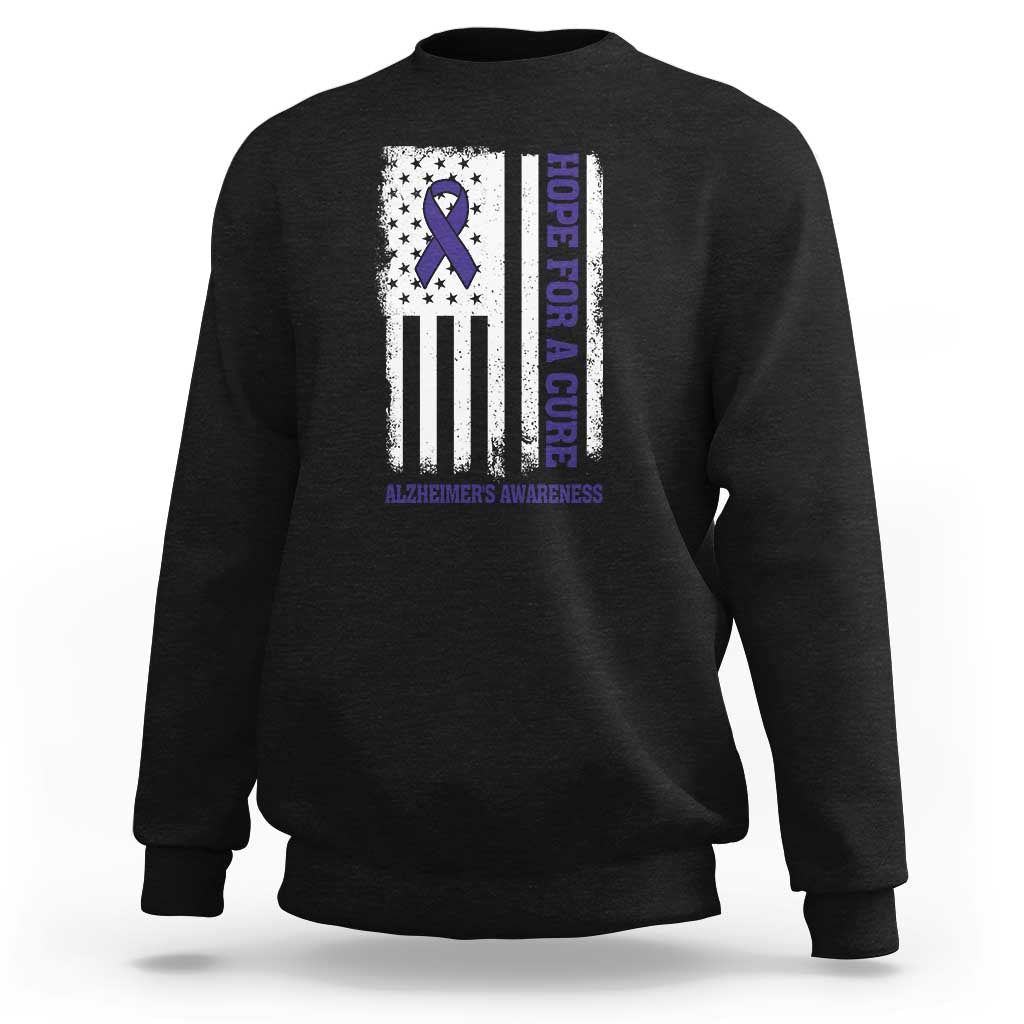 Alzheimer's Awareness Sweatshirt Hope For A Cure Alzheimer's Supporter - Wonder Print Shop