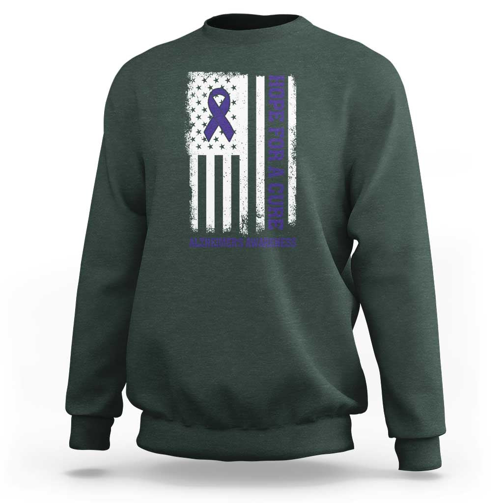 Alzheimer's Awareness Sweatshirt Hope For A Cure Alzheimer's Supporter - Wonder Print Shop