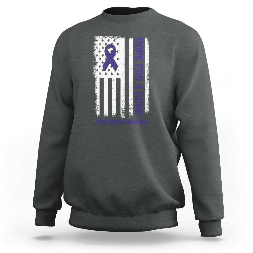 Alzheimer's Awareness Sweatshirt Hope For A Cure Alzheimer's Supporter - Wonder Print Shop
