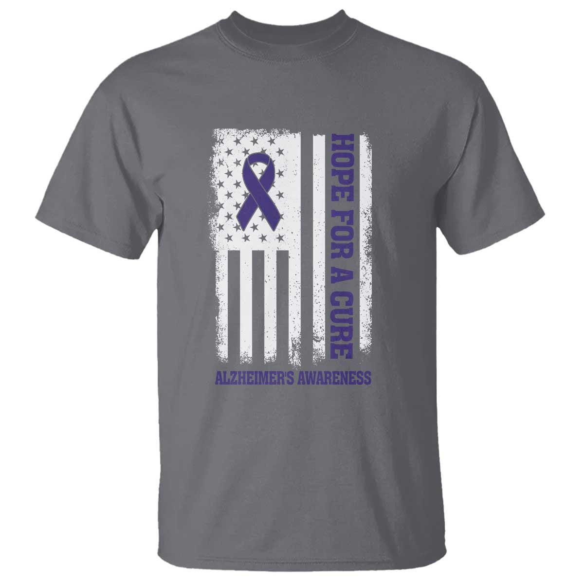 Alzheimer's Awareness T Shirt Hope For A Cure Alzheimer's Supporter - Wonder Print Shop