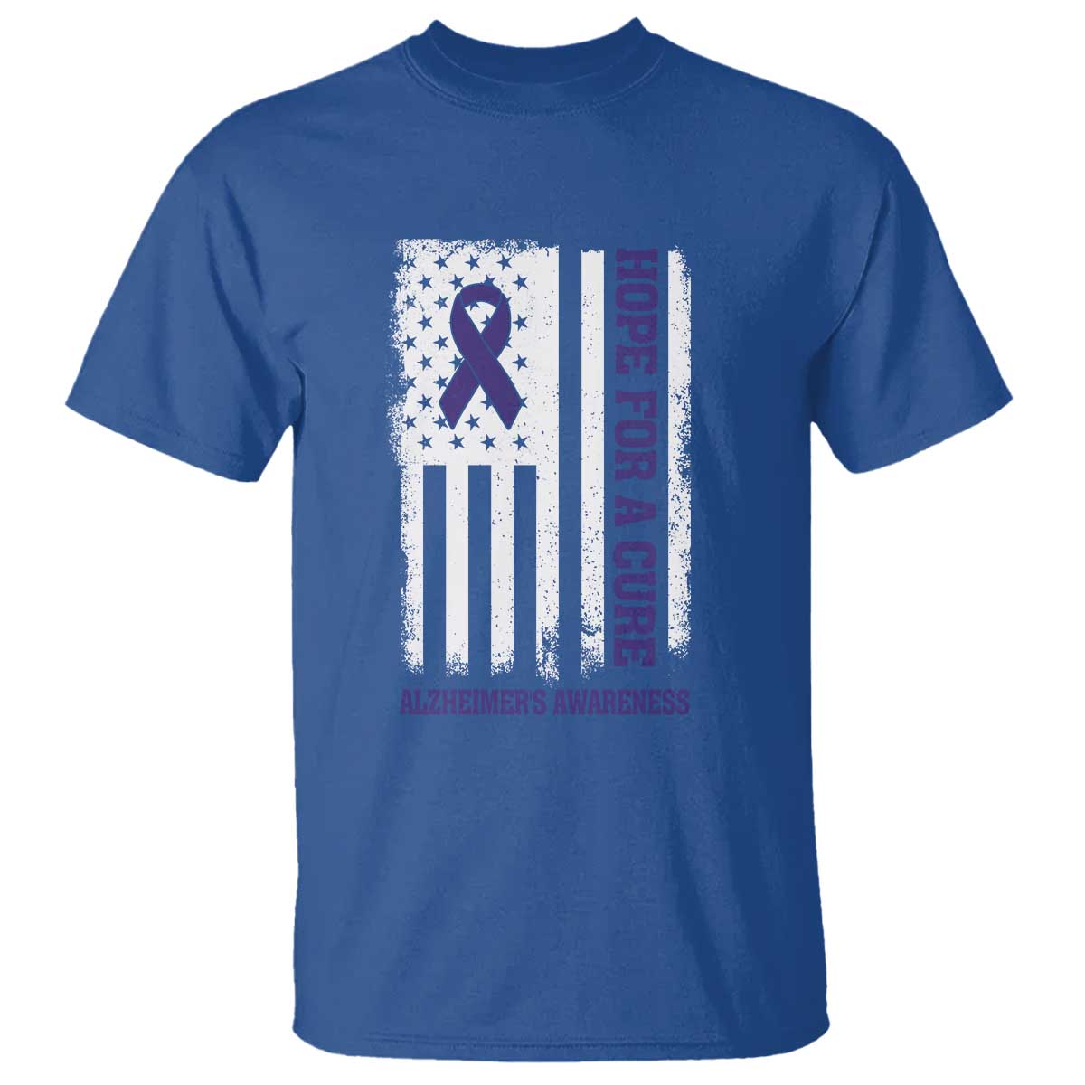 Alzheimer's Awareness T Shirt Hope For A Cure Alzheimer's Supporter - Wonder Print Shop