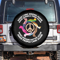 Make Lying Wrong Again Make America Think Again Spare Tire Cover Human’s Rights Hand Peace