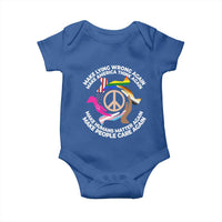 Make Lying Wrong Again Make America Think Again Baby Onesie Human’s Rights Hand Peace