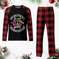 Make Lying Wrong Again Make America Think Again Plaid Pajama Set Human’s Rights Hand Peace - Wonder Print Shop