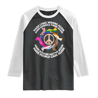 Make Lying Wrong Again Make America Think Again Raglan Shirt Human’s Rights Hand Peace
