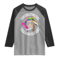 Make Lying Wrong Again Make America Think Again Raglan Shirt Human’s Rights Hand Peace