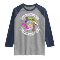 Make Lying Wrong Again Make America Think Again Raglan Shirt Human’s Rights Hand Peace