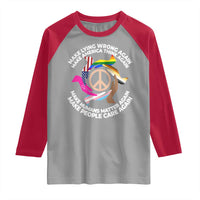 Make Lying Wrong Again Make America Think Again Raglan Shirt Human’s Rights Hand Peace