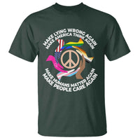 Make Lying Wrong Again Make America Think Again T Shirt Human’s Rights Hand Peace