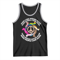Make Lying Wrong Again Make America Think Again Tank Top Human’s Rights Hand Peace