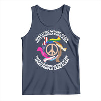 Make Lying Wrong Again Make America Think Again Tank Top Human’s Rights Hand Peace