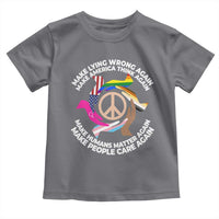 Make Lying Wrong Again Make America Think Again Toddler T Shirt Human’s Rights Hand Peace