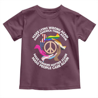 Make Lying Wrong Again Make America Think Again Toddler T Shirt Human’s Rights Hand Peace