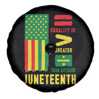 Juneteenth Equality Is Greater Than Division Spare Tire Cover Juneteenth American Flag