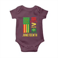 Juneteenth Equality Is Greater Than Division Baby Onesie Juneteenth American Flag