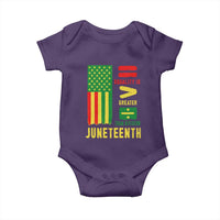 Juneteenth Equality Is Greater Than Division Baby Onesie Juneteenth American Flag