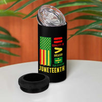 Juneteenth Equality Is Greater Than Division 4 in 1 Can Cooler Tumbler Juneteenth American Flag