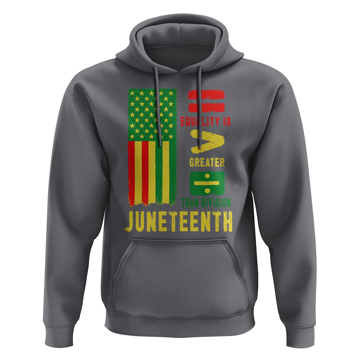 Juneteenth Equality Is Greater Than Division Hoodie Juneteenth American Flag