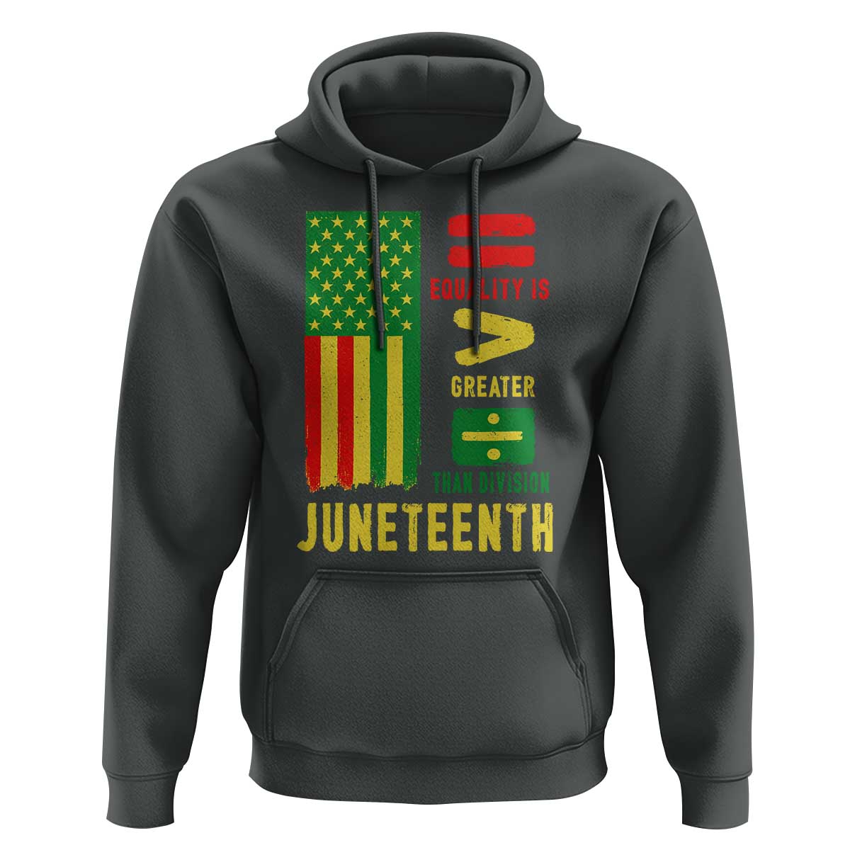 Juneteenth Equality Is Greater Than Division Hoodie Juneteenth American Flag