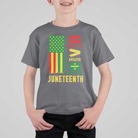 Juneteenth Equality Is Greater Than Division T Shirt For Kid Juneteenth American Flag