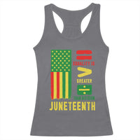 Juneteenth Equality Is Greater Than Division Racerback Tank Top Juneteenth American Flag