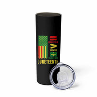 Juneteenth Equality Is Greater Than Division Skinny Tumbler Juneteenth American Flag