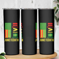 Juneteenth Equality Is Greater Than Division Skinny Tumbler Juneteenth American Flag