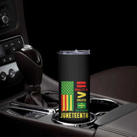 Juneteenth Equality Is Greater Than Division Skinny Tumbler Juneteenth American Flag