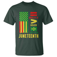 Juneteenth Equality Is Greater Than Division T Shirt Juneteenth American Flag
