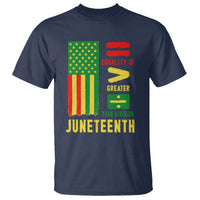 Juneteenth Equality Is Greater Than Division T Shirt Juneteenth American Flag