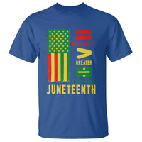 Juneteenth Equality Is Greater Than Division T Shirt Juneteenth American Flag