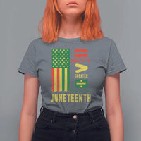 Juneteenth Equality Is Greater Than Division T Shirt For Women Juneteenth American Flag