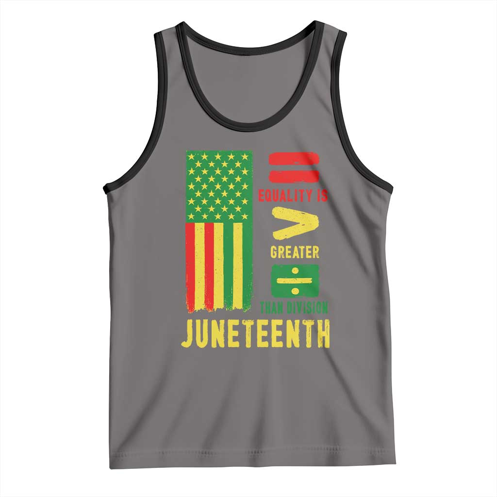 Juneteenth Equality Is Greater Than Division Tank Top Juneteenth American Flag