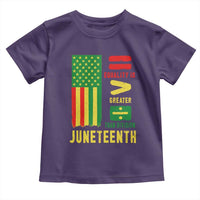 Juneteenth Equality Is Greater Than Division Toddler T Shirt Juneteenth American Flag