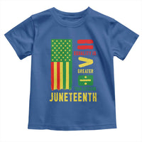 Juneteenth Equality Is Greater Than Division Toddler T Shirt Juneteenth American Flag