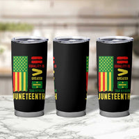 Juneteenth Equality Is Greater Than Division Tumbler Cup Juneteenth American Flag