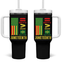 Juneteenth Equality Is Greater Than Division Tumbler With Handle Juneteenth American Flag